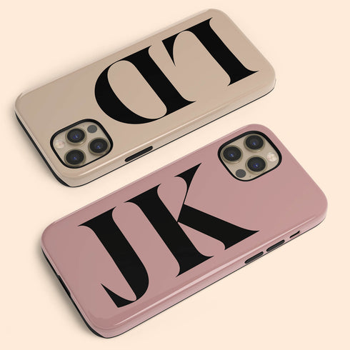 Oversized Custom Initials iPhone Case